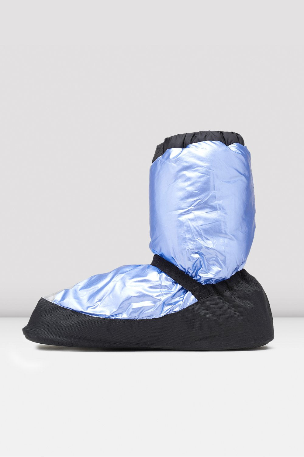 blue metallic booties