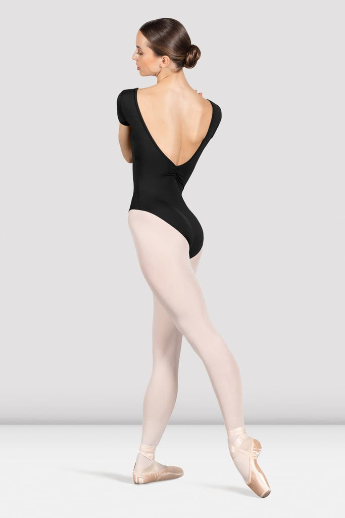 Motionwear 3/4 Sleeve V-Back Pinch High Cut Leotard – Shelly's Dance and  Costume