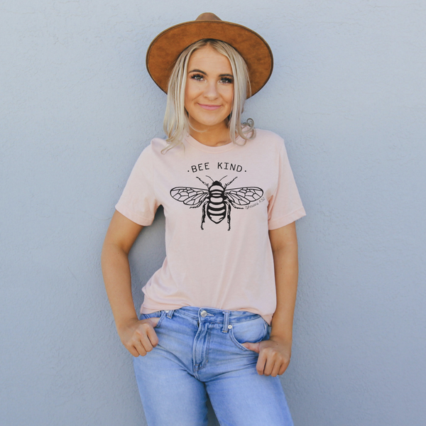 Be Kind Shirt | Bee Shirt | Honey Bee | Save the Bees | Women's Christian Graphic Tee | Be Nice Faith T-shirt | Jesus Shirt | Mom Tee Gift