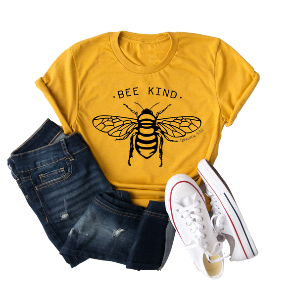 Be Kind Shirt | Bee Shirt | Honey Bee | Save the Bees | Women's Christian Graphic Tee | Be Nice Faith T-shirt | Jesus Shirt | Mom Tee Gift