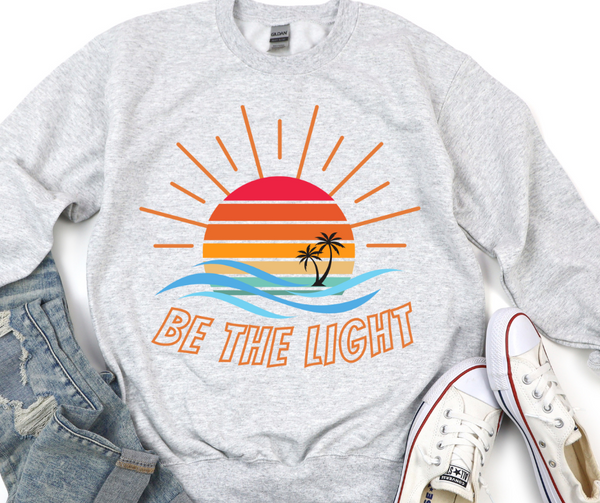 Be the Light Let Your Light Shine Women's Christian Graphic Fleece Sweatshirt