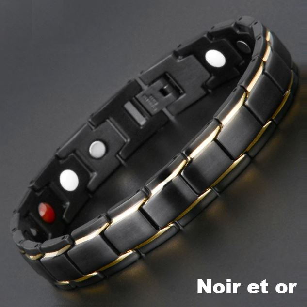 Bracelet pour hommes tension artérielle, Bracelet magnétique énergie Bio