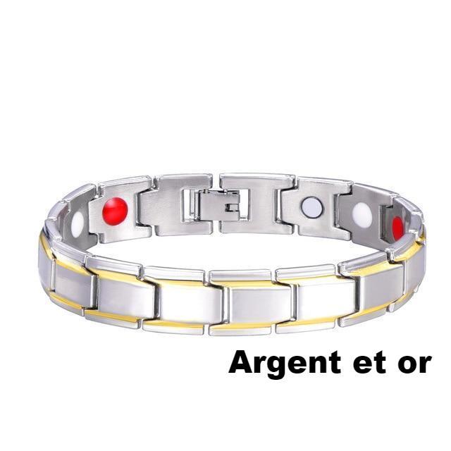 Bracelet pour hommes tension artérielle, Bracelet magnétique énergie Bio