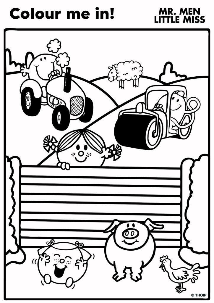 Mr Men Colouring Sheets