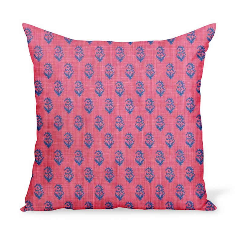 Peter Dunham Textiles Rajmata Tonal in Blue/Red Pillow