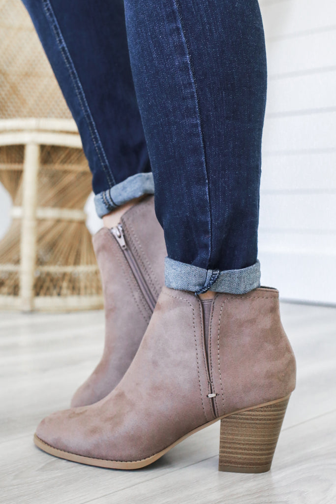 Winona Booties - Taupe