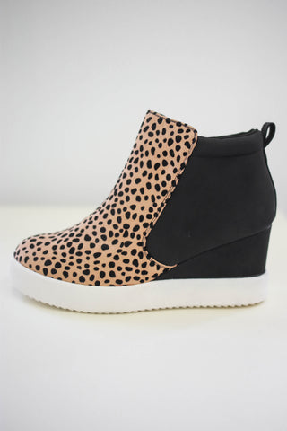 leopard sneaker wedges