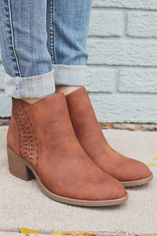 Cowgirl Chic Bootie - Cognac – UOIOnline.com: Women's Clothing Boutique