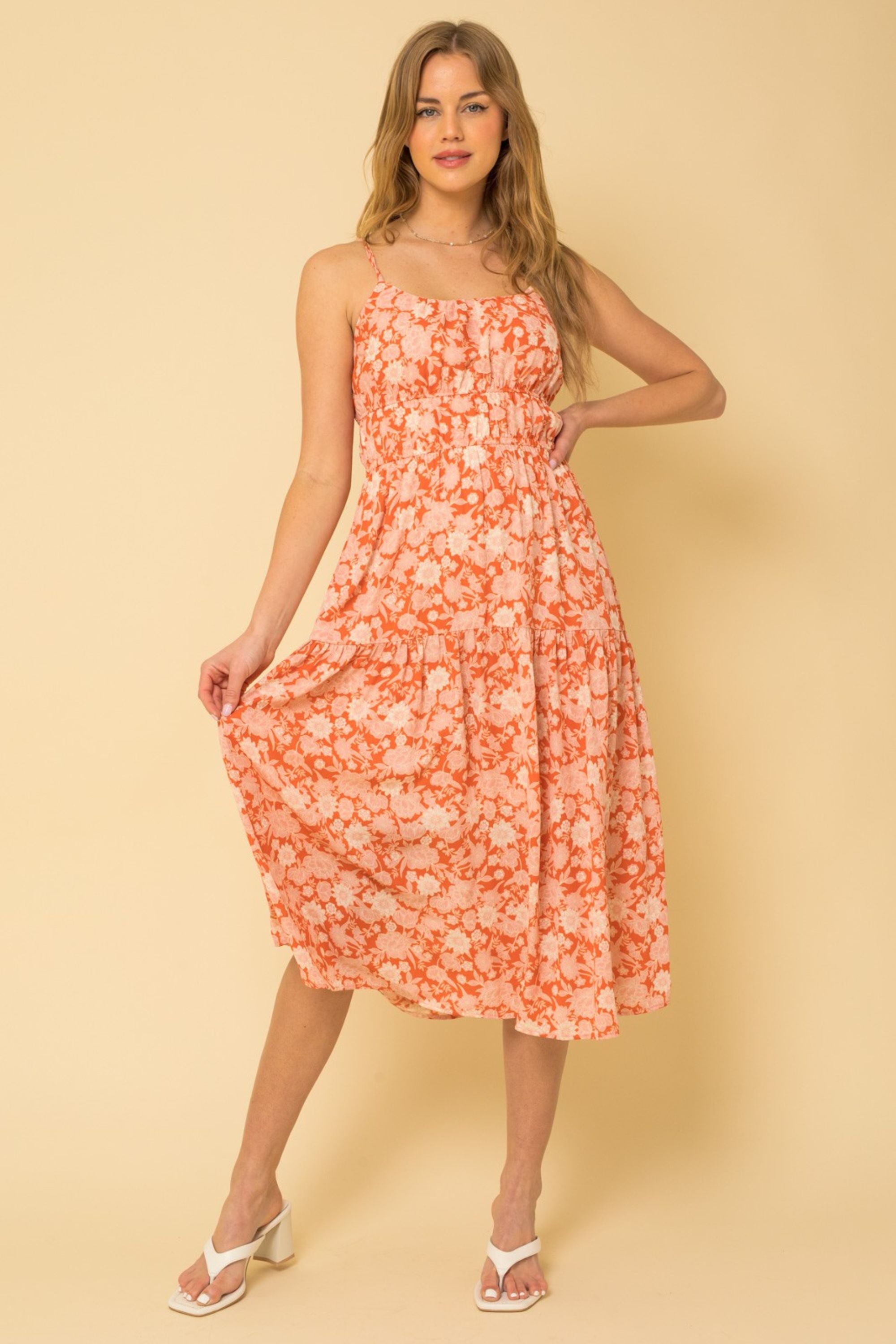 Image of LUXE Floral Melody Midi Dress