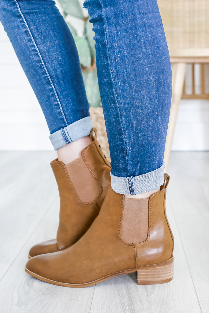 chestnut booties