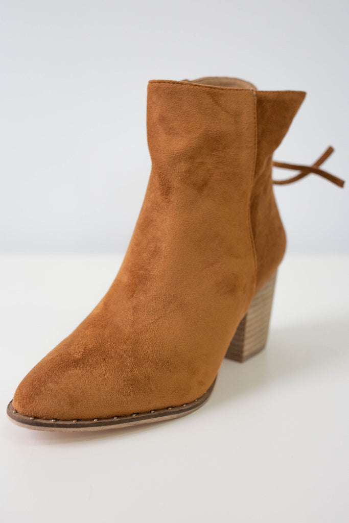 cognac booties