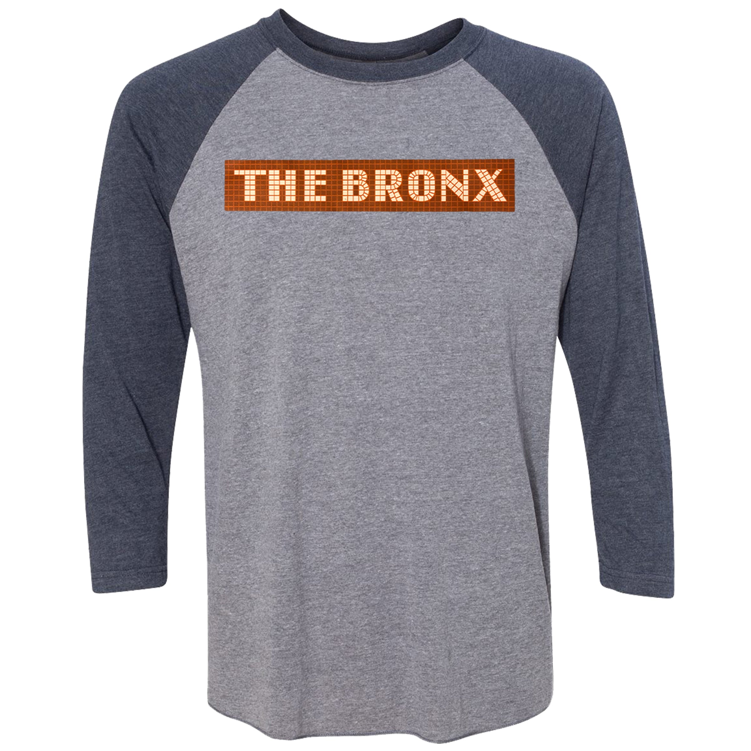 The Bronx Gray/Navy 3/4 Sleeve Raglan – Subway Tile Shirts