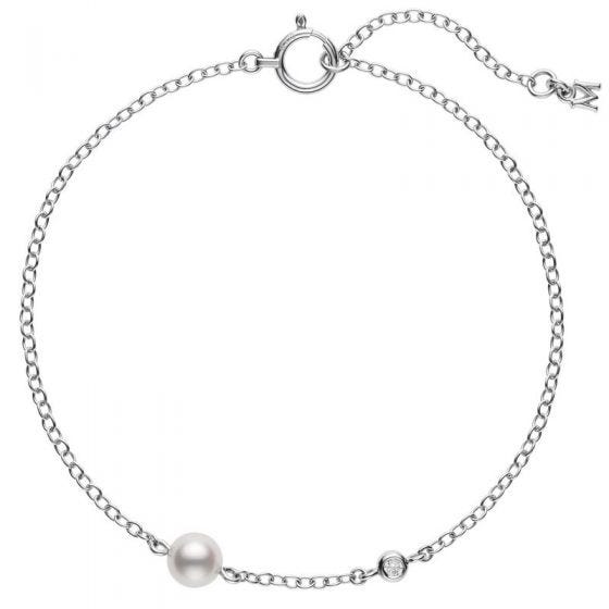 Mikimoto Akoya Cultured Pearl Bracelet in Yellow Gold | IJL Since 1937