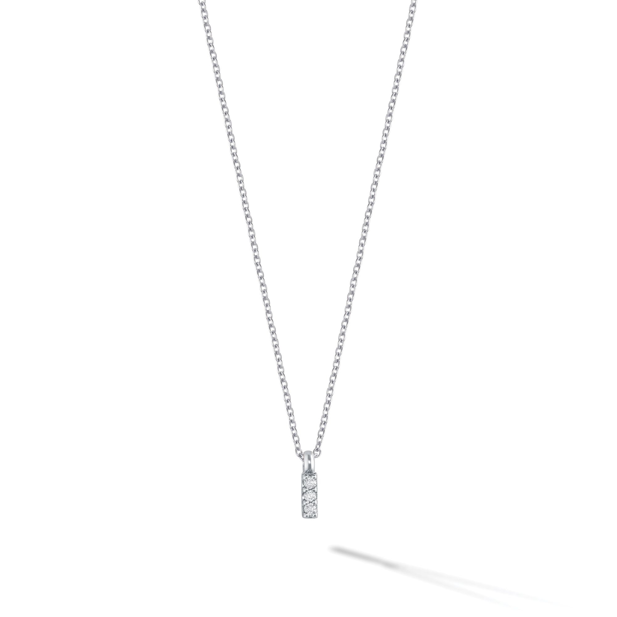 Birks 18KW Vertical Diamond Bar Necklace | IJL Since 1937