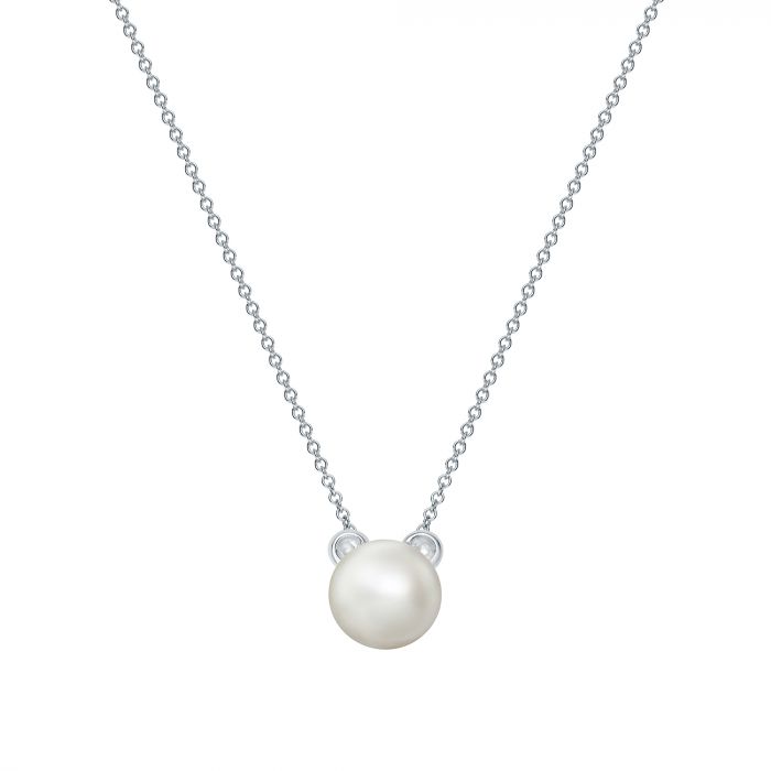 Sterling Silver Birks Iconic Silver Rock & Pearl Choker Necklace