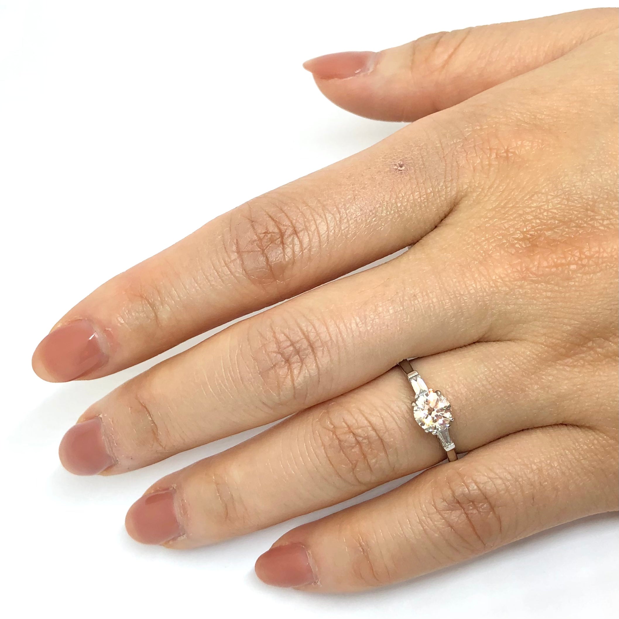 Estate 14K Y&W 0.31ct Solitaire Diamond Engagement Ring