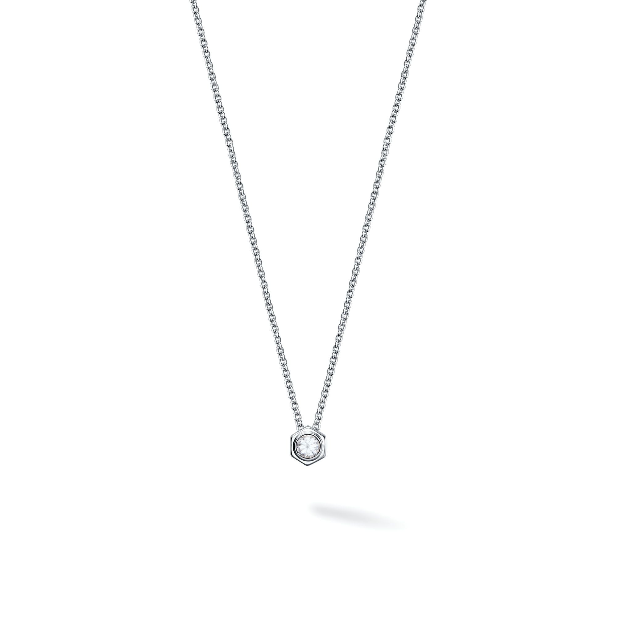 Birks Silver Heart Necklace with Pearl