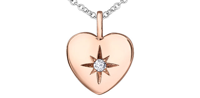 10KW Diamond Heart Necklace 001-165-01581 PL Stouffville