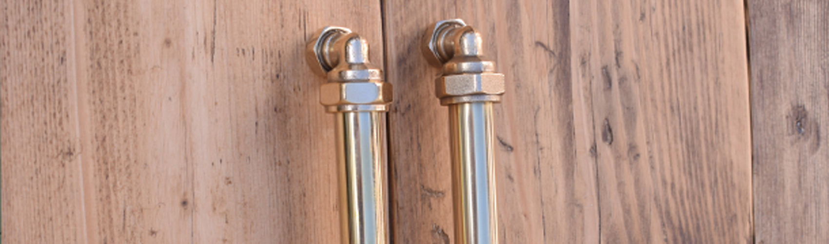 brass handles with an industrial style yet perfect for a modern home
