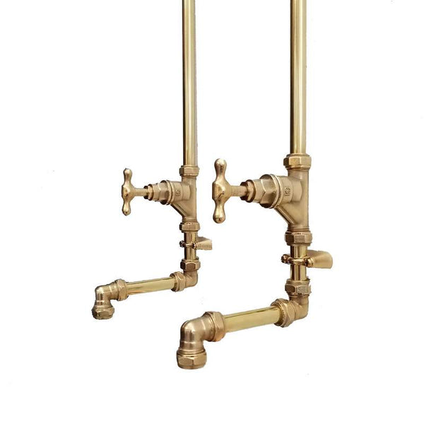 brass wall mounted taps