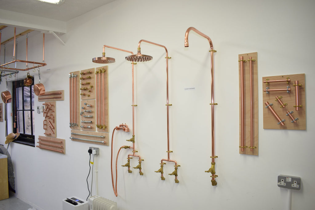 copper showers, proper copper design, copper homeware