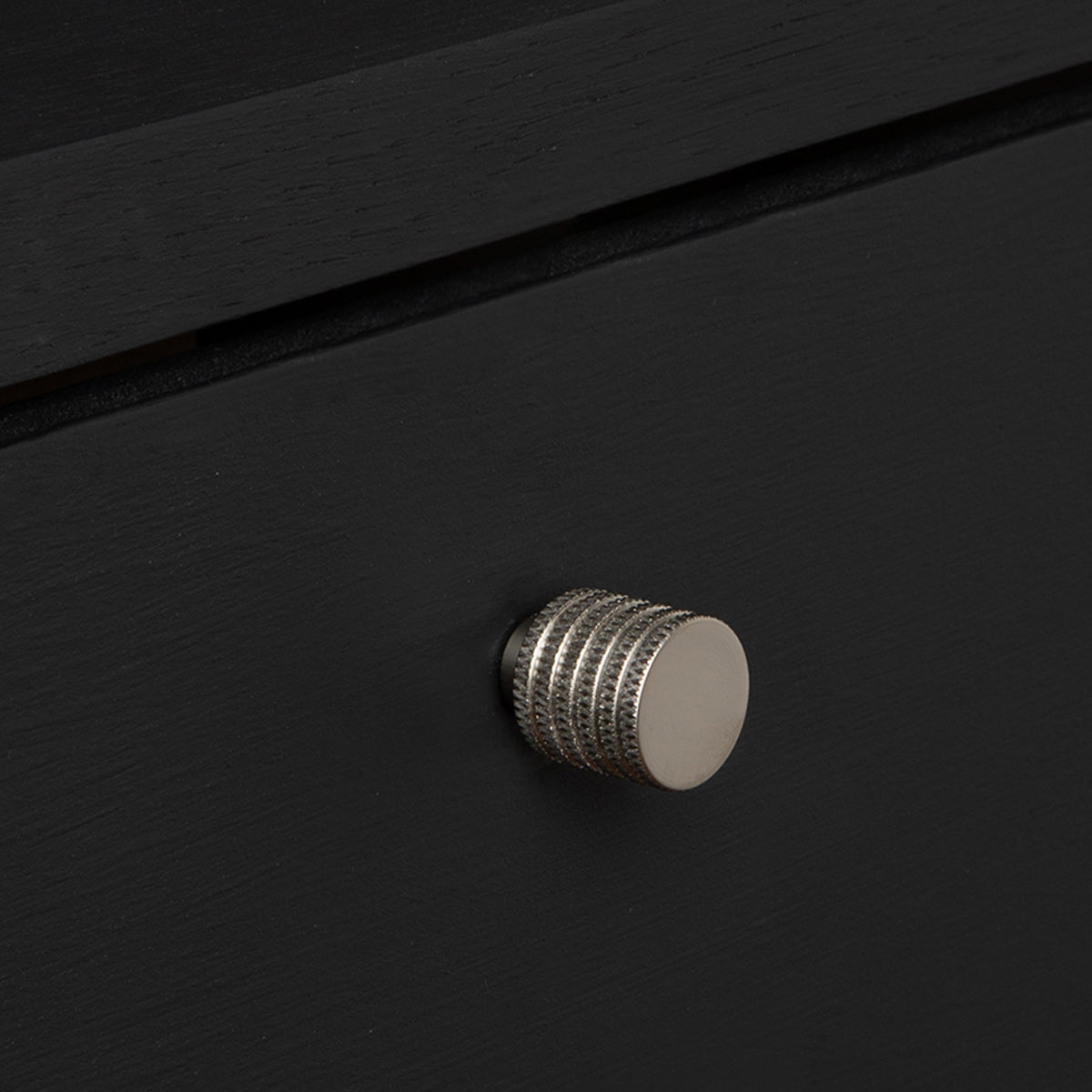 chrome knurled knob