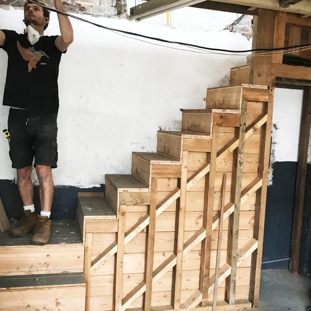 panelling the reclaimed staircase carpentry