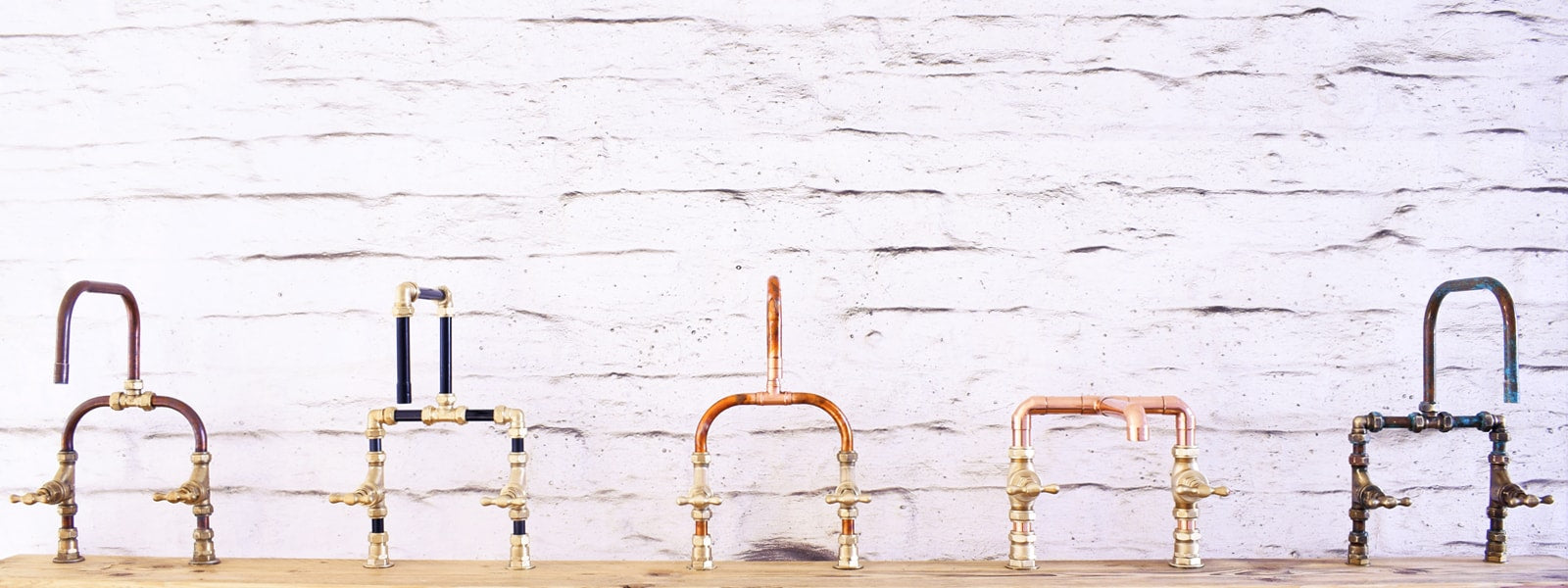 copper taps and available in custom finishes made in England - Custom Tap Banner
