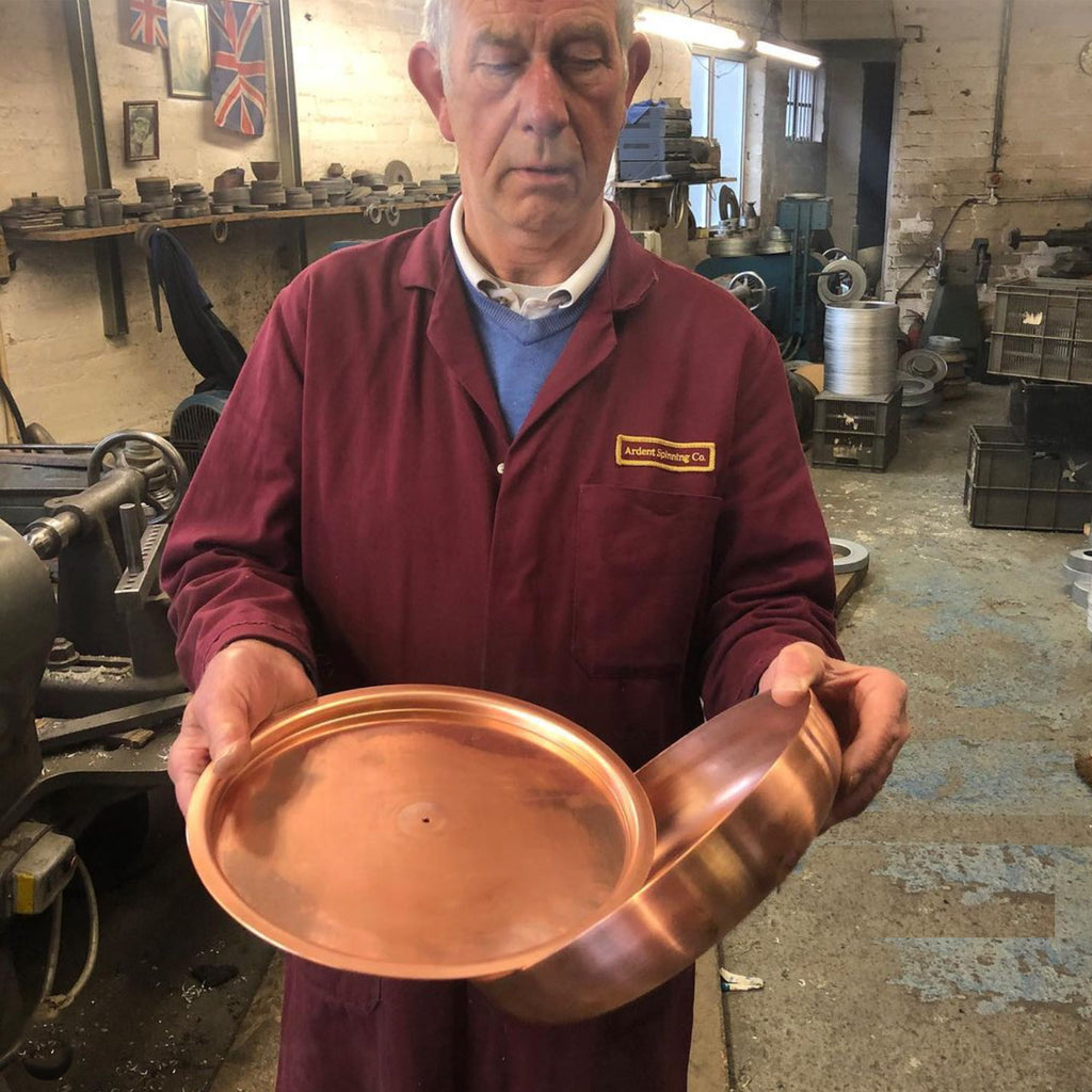 Copper Pan being crafted