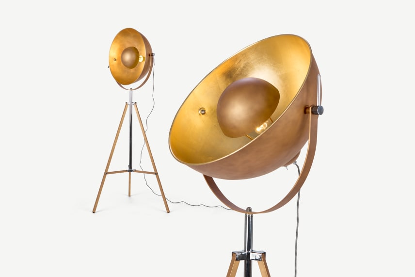 large brass studio desgin floor lamp 