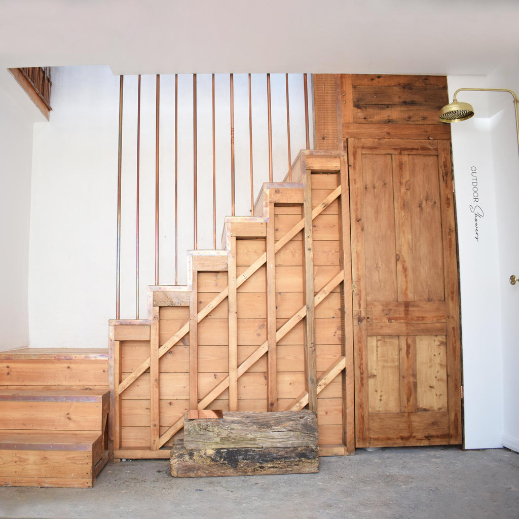 complete copper and reclaimed wooden staircase by proper copper design