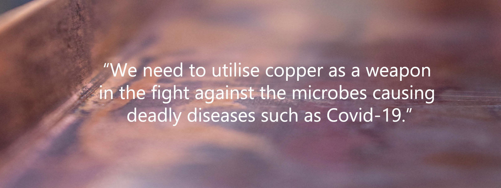 use copper as a weapon against disease