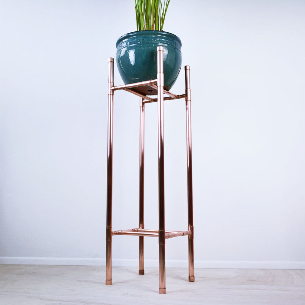 Handmade Tall Copper Plant Stand - Proper Copper Design