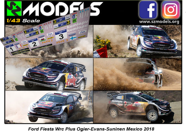 Ford Fiesta Wrc Plus Ogier Evans Suninen Mexico 18 Szmodels