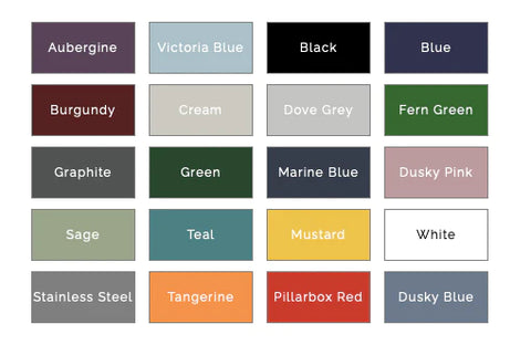 Everhot electric stove colour sheet