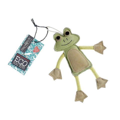 Frog dog toy, sustainable