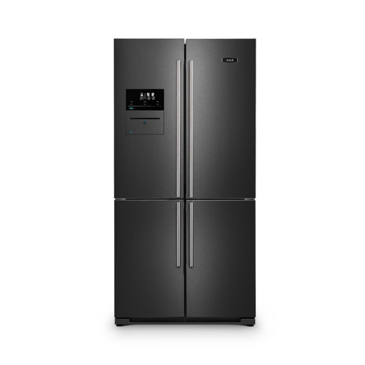 aga fridge freezer in black