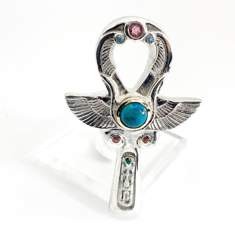 Goddess Ankh Ring XL (Sterling Silver)