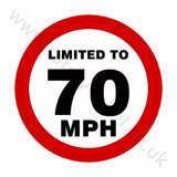 70 Mph Speed Limit Sticker