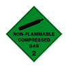 Non compressed gas label