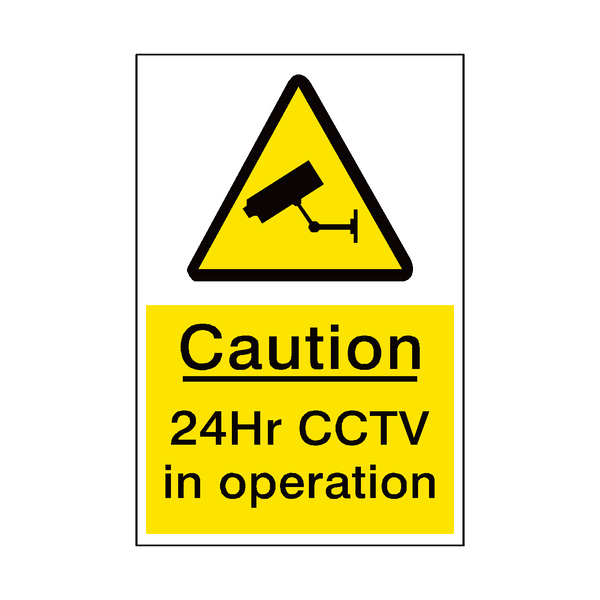 24hr Cctv Sign | Safety-Label.co.uk