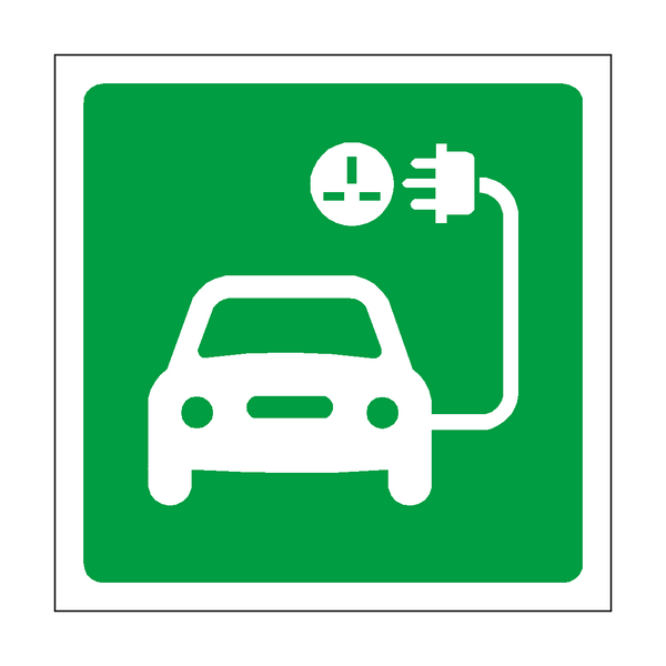 Electric Car / EV Charging Sign SafetyLabel.co.uk