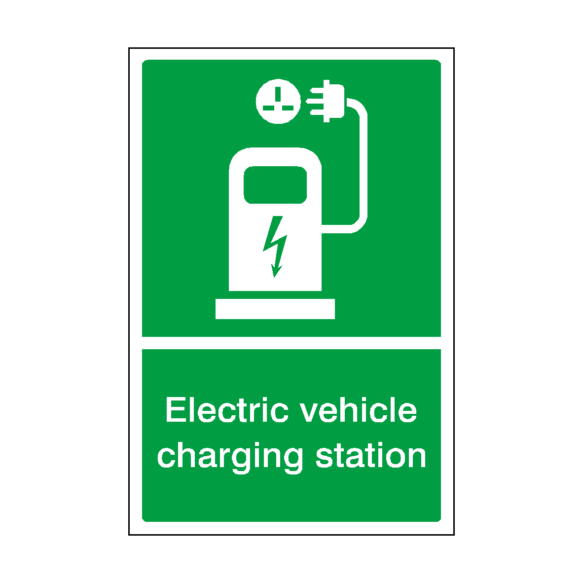 Electric Vehicle Charging Station Sign SafetyLabel.co.uk