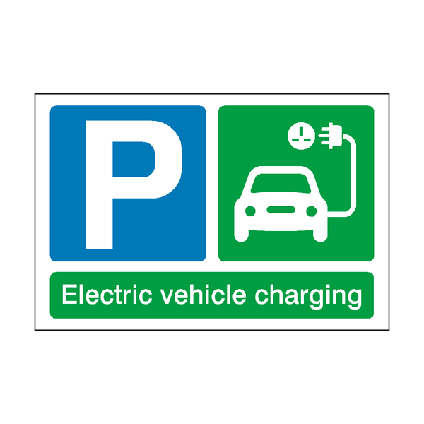 Electric Vehicle Charging Parking Sign SafetyLabel.co.uk