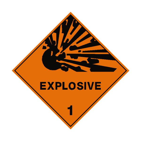 Explosive 1 Label – Safety-Label.co.uk | Safety Signs, Safety Stickers ...