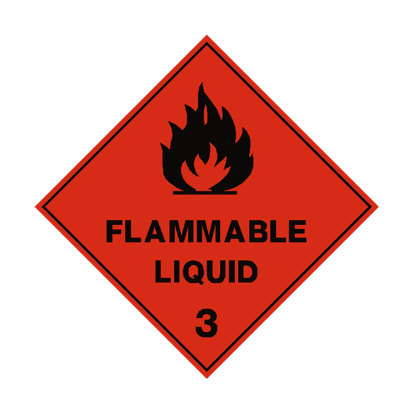 Flammable Liquid 3 Label – Safety-Label.co.uk | Safety ...