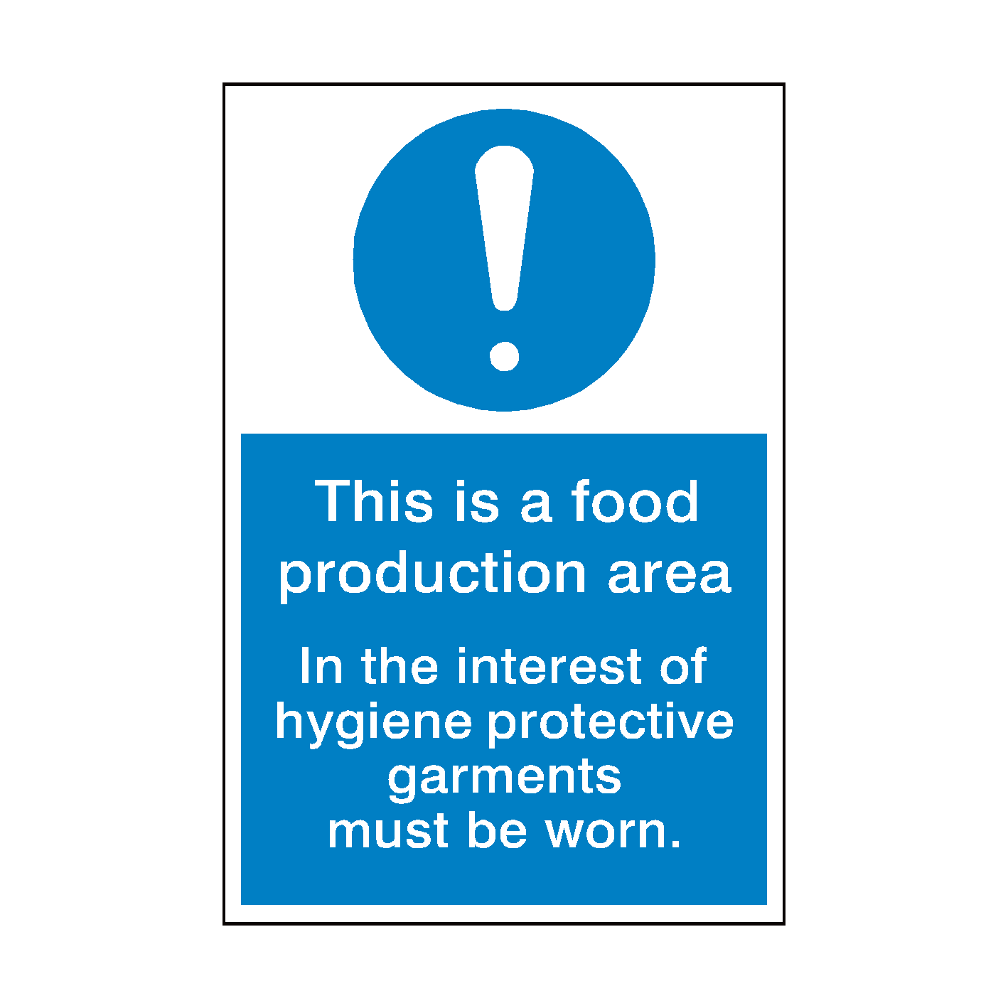 Food Production Area Sign | Safety-Label.co.uk