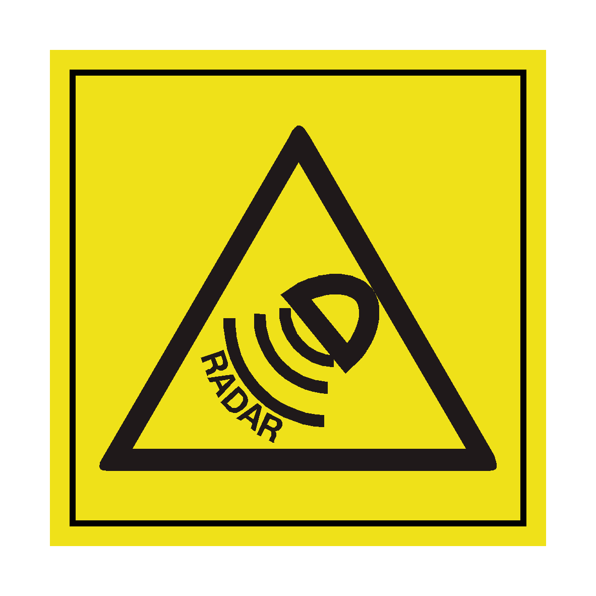 Radar Sensor ISO 11684 Label SafetyLabel.co.uk