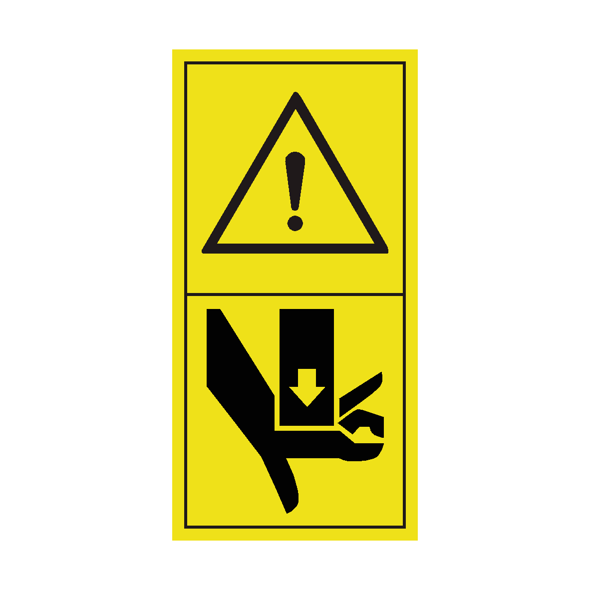 Warning Risk Of Hand Crush Sticker SafetyLabel.co.uk