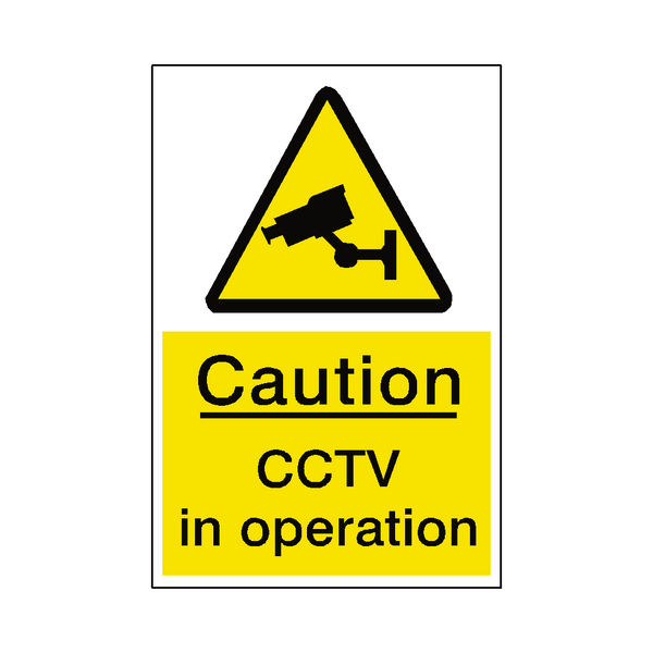 Caution CCTV Sticker – Safety-Label.co.uk | Safety Signs, Safety ...